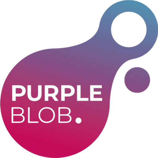 Logo degradado Purple Blob